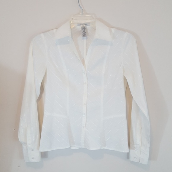 Nine West Tops - Nine West Button Up Blouse Shirt Top Career Sz 6